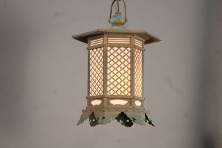 4 Antique1910 Arts And Crafts Japanese Lantern Pendant Lamp (11368 3
