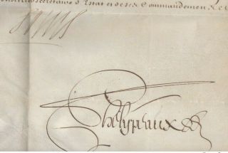 1699 royal king Louis XIV signature hunting permit manuscript parchment amboise 3