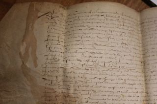 1623 LATIN very large manuscript letter on parchment stamp signed 3