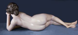 Large Dressel Kister Bathing Beauty Art Deco Nude Lady Porcelain Half Doll RARE 3