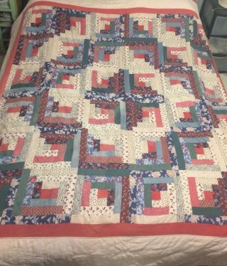 Quilt Antique Handmade Colorful Full Size Floral 2