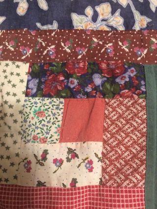 Quilt Antique Handmade Colorful Full Size Floral 4