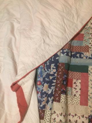 Quilt Antique Handmade Colorful Full Size Floral 9