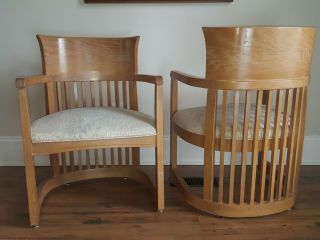 Frank Lloyd Wright Taliesin Barrel Style Chairs Contact for 4