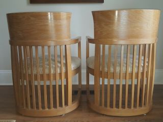 Frank Lloyd Wright Taliesin Barrel Style Chairs Contact for 6