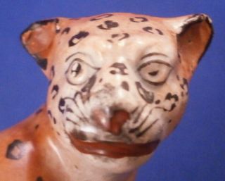 Antique 18thC Staffordshire Pearlware Leopard Figurine Figure England English 3