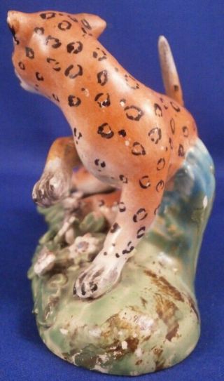 Antique 18thC Staffordshire Pearlware Leopard Figurine Figure England English 4