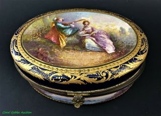 Sevres Box Hand Painted 19th Century