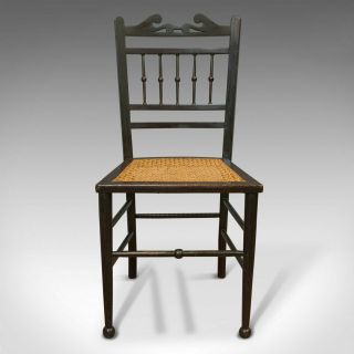 Antique Chairs,  Edwardian,  Ebonised,  Side,  Early 20th Century,  C.  1910 4