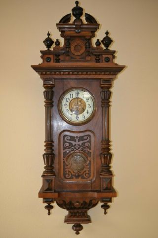 Antique German Kienzle Petite Sonnerie Extra Large Rare Wall Clock