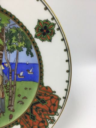 Rare Signed Antique Russian Porcelain Plate Medieval Scene by Kornilov - 8/131 6