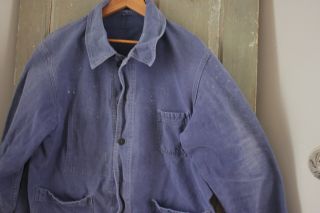 Jacket Work wear blue Coat French Farmer clothing Bill Cunningham cotton denim 3