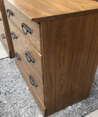 Pair Brandt Ranch Oak Chest Dressers Mid Century 1960 ' s Cowboy 5