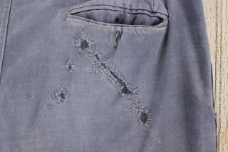 Vintage Pants French Work Chore wear denim blue large TIMEWORN 41 inch waist 10