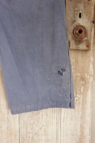 Vintage Pants French Work Chore wear denim blue large TIMEWORN 41 inch waist 11