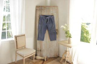 Vintage Pants French Work Chore wear denim blue large TIMEWORN 41 inch waist 2
