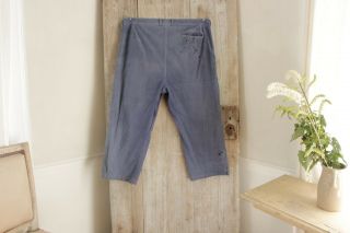 Vintage Pants French Work Chore wear denim blue large TIMEWORN 41 inch waist 7