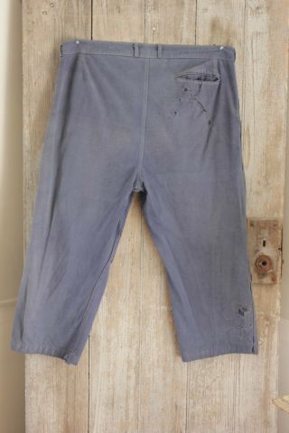 Vintage Pants French Work Chore wear denim blue large TIMEWORN 41 inch waist 8