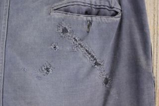 Vintage Pants French Work Chore wear denim blue large TIMEWORN 41 inch waist 9