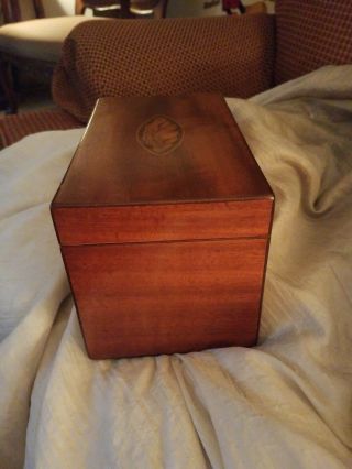 Antique Wooden Tea Caddy Box 2