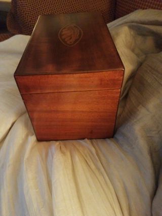 Antique Wooden Tea Caddy Box 4
