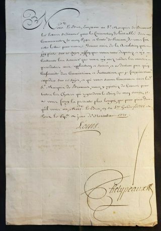 KING LOUIS XV AUTOGRAPH – Letter to the President of the Parlament d ' Aix 1721 2