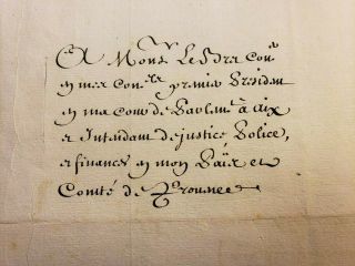 KING LOUIS XV AUTOGRAPH – Letter to the President of the Parlament d ' Aix 1721 9