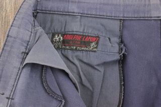 Vintage French chore work wear blue heavy trousers pants HEAVY 40 inch waist 6