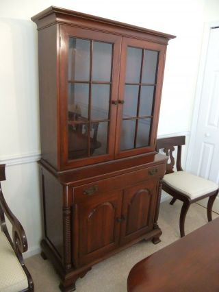 Vintage Willett Solid Cherry China Cabinet (crofton,  Md)