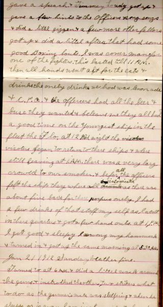 1912 Handwritten Diary Sailor on Board USS Florida Titanic USS Cyclops Pres Taft 7