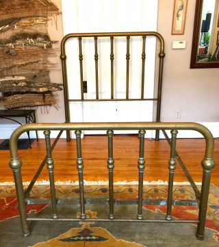Authentic Antique Brass Bed Made By F.  R.  Co.  Full