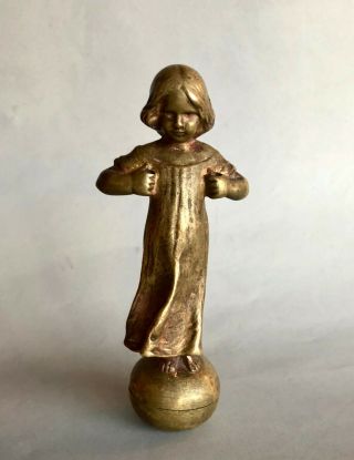 Antique Austria Peter Tereszczuk Bronze Girl Tinker Bell Signed 10