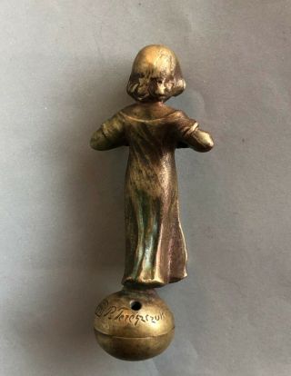 Antique Austria Peter Tereszczuk Bronze Girl Tinker Bell Signed 11