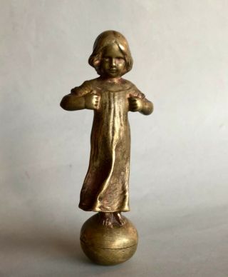Antique Austria Peter Tereszczuk Bronze Girl Tinker Bell Signed 12