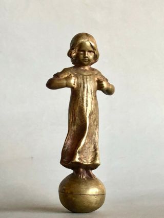 Antique Austria Peter Tereszczuk Bronze Girl Tinker Bell Signed