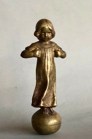 Antique Austria Peter Tereszczuk Bronze Girl Tinker Bell Signed 8