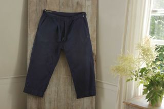 Vintage Pants French travaille bleus Work wear denim blue 40 inch waist slacks 2