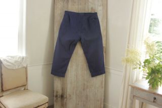 Vintage Pants French travaille bleus Work wear denim blue 40 inch waist slacks 4