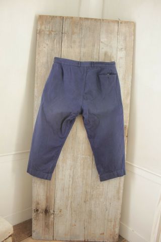 Vintage Pants French travaille bleus Work wear denim blue 40 inch waist slacks 6