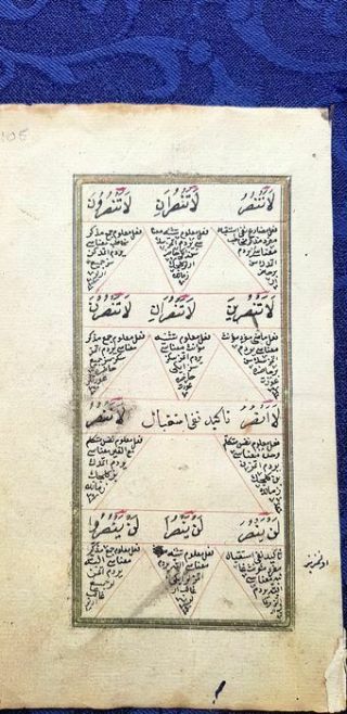 Islamic manuscript on paper - 8 illuminated pages - around 1800 AD 4