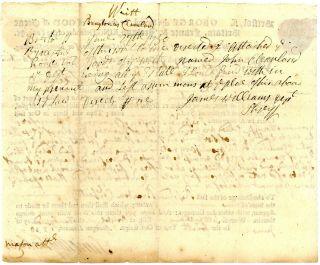 1730 Col - Am - Doc PRESERVED BRAYTON Sues JOHN CLEVELAND (IN YE PLEA OF CASE) 2