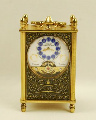 Antique Schild La Chaux De Fonds Carriage Clock Swiss Made 3 - 5/8 " - Not Running