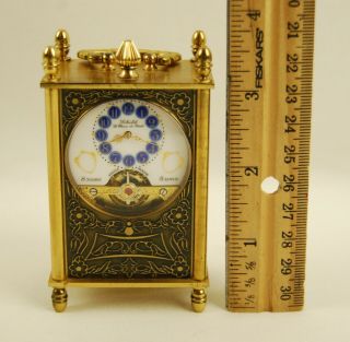 Antique Schild La Chaux de Fonds Carriage Clock Swiss Made 3 - 5/8 