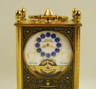 Antique Schild La Chaux de Fonds Carriage Clock Swiss Made 3 - 5/8 