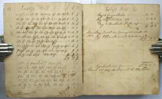 HANDWRITTEN LEDGER OF ASH MERCHANT Work Diary/Canandaigua/Ontario County NY 1825 7