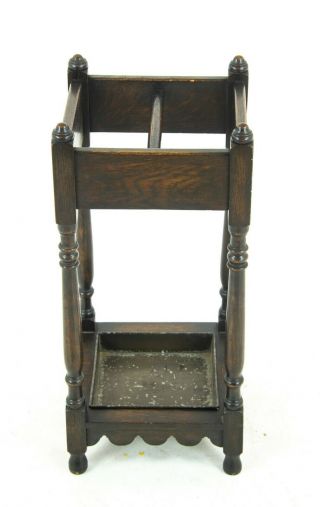 Antique Umbrella Stand,  Carved Oak Scottish Stick Stand,  Scotland 1910,  B1437 4