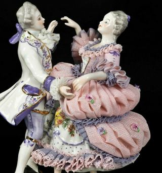 Vintage Irish Dresden Lace Porcelain,  Vienna Waltz. 5