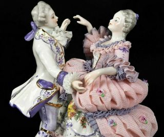 Vintage Irish Dresden Lace Porcelain,  Vienna Waltz. 9