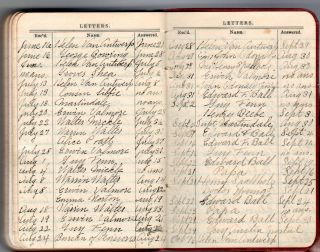 1903 Handwritten Diary Edna Kenyon Detroit MI Summer Trip to Salem NY 17yr Old 12