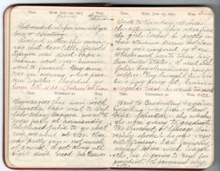1903 Handwritten Diary Edna Kenyon Detroit MI Summer Trip to Salem NY 17yr Old 4